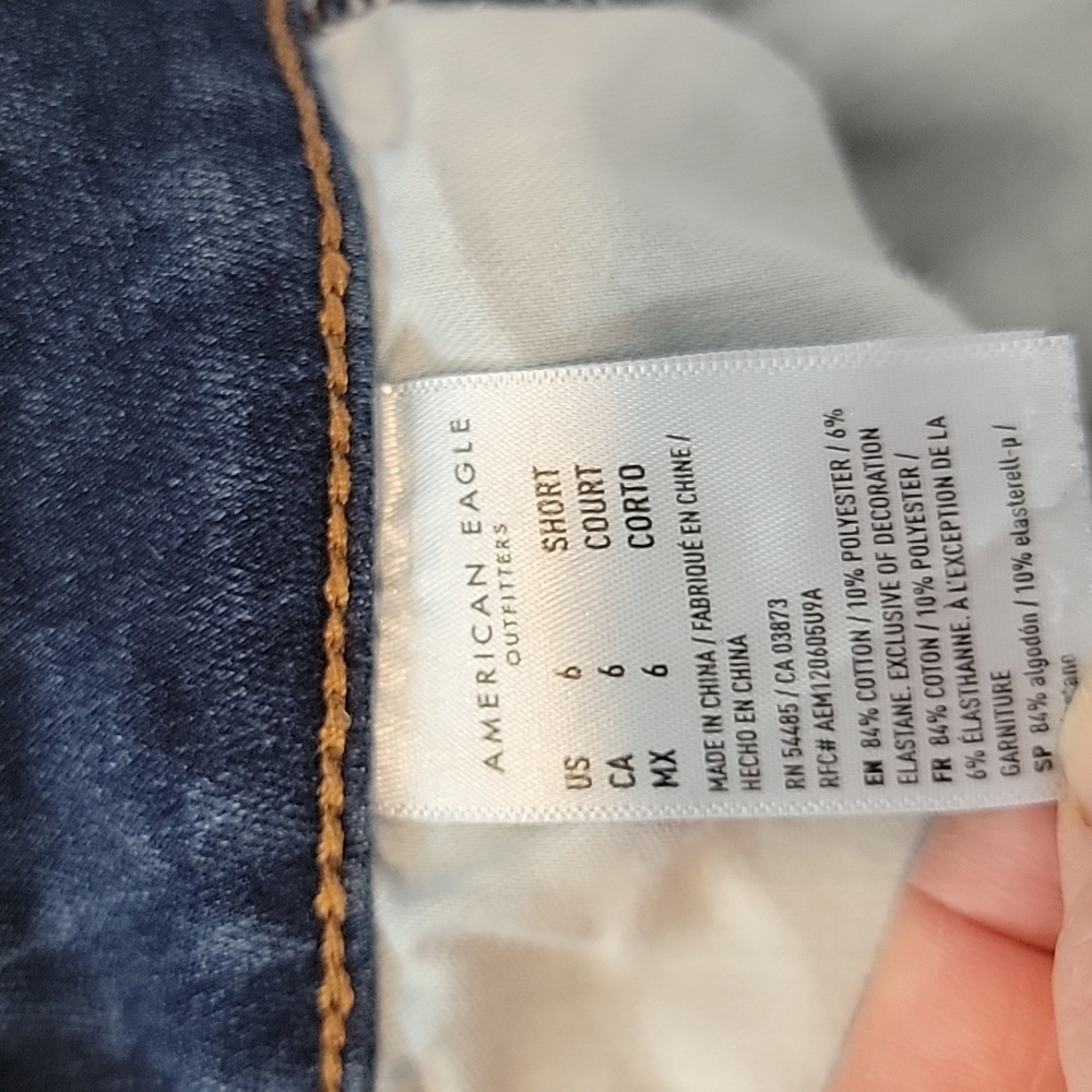 American Eagle Blue Denim Jeggings High-Rise Womens Size 6 - Picture 12 of 15